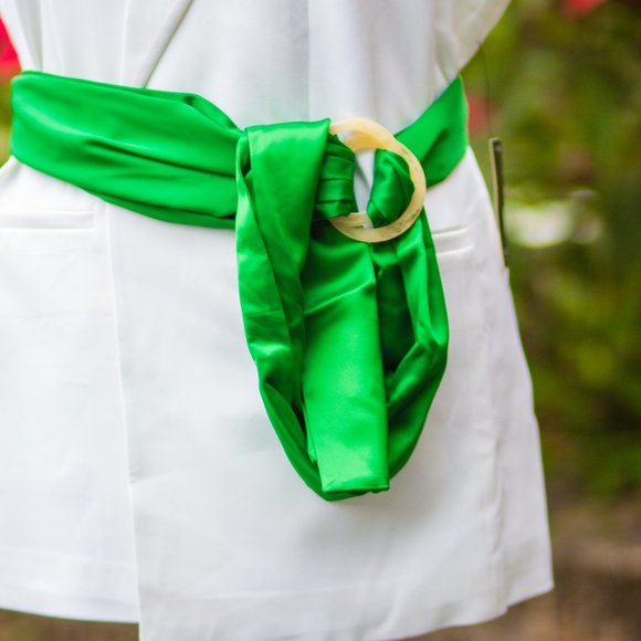 ELOQUII Sleeveless White Vest Jacket Ribbon Belt Elegant - Picture 2 of 3